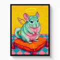 Mint Chinchilla Angel — mint chinchilla angel white studio framed black