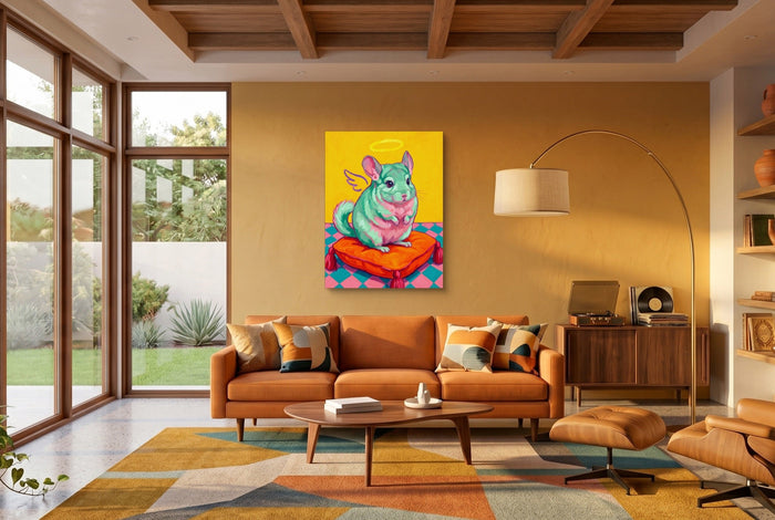 Mint Chinchilla Angel - Luxury Wall Art