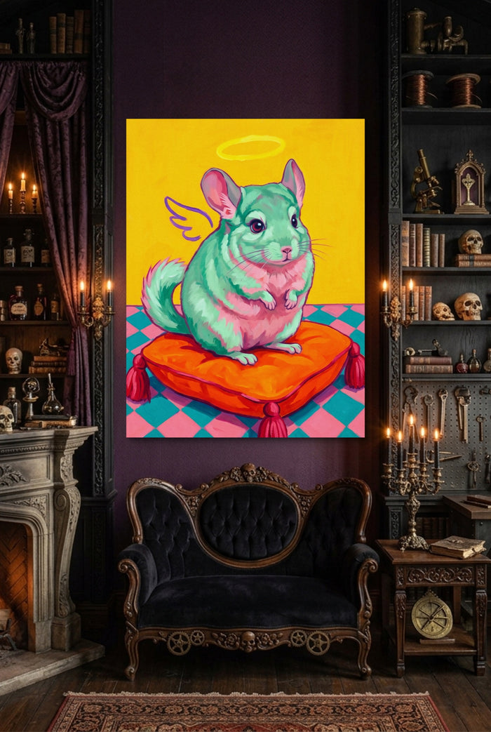 Mint Chinchilla Angel — mint chinchilla angel p indoor room with furniture 1port flush print