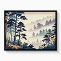 Misty Forest Indigo — misty forest indigo white studio framed black