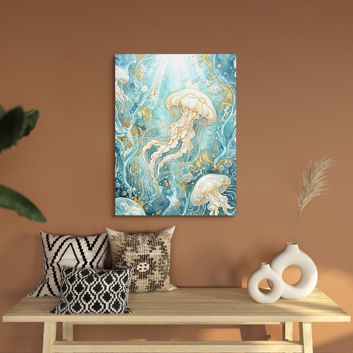 Moon Jelly Drifting — moon jelly drifting sq bench wall 1port flush print