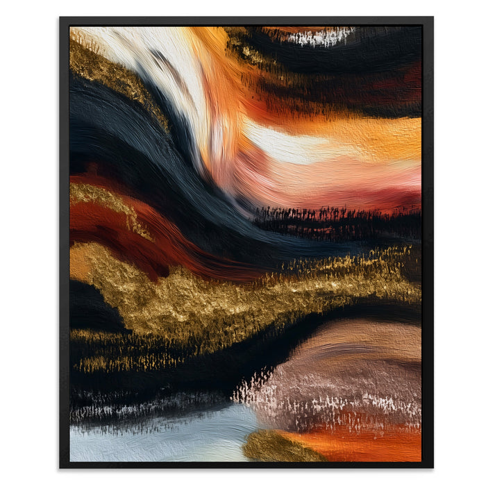 Moonlit Ocean Waves canvas wall art, room view