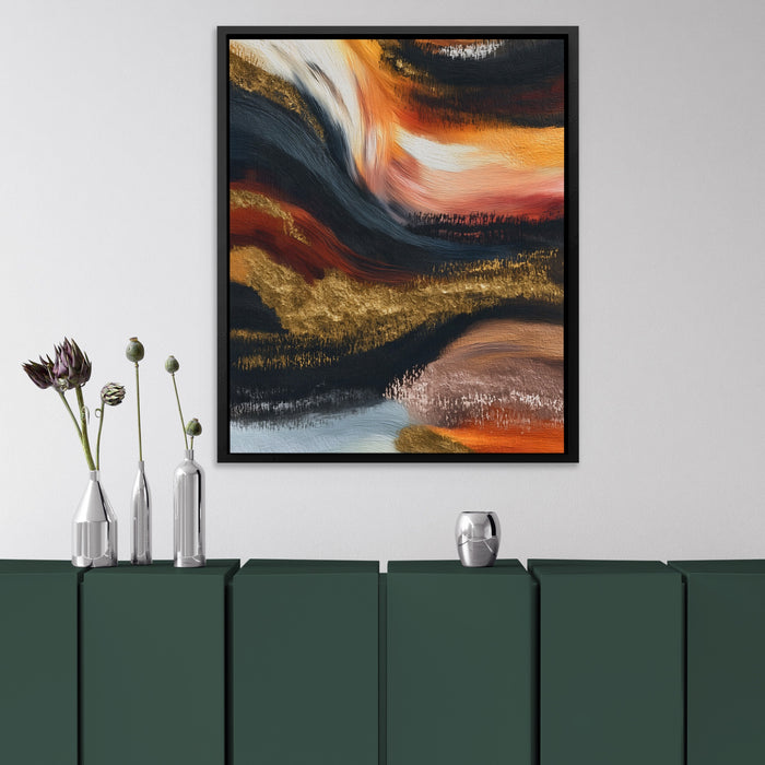 Moonlit Ocean Waves canvas wall art, room view