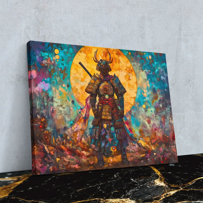 Moonlit Ronin - Fantasy Wall Art in Black Frame
