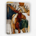 Moose Amber Profile canvas wall art