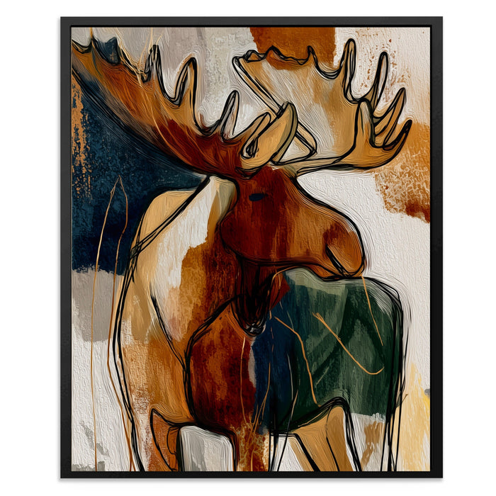 Moose Amber Profile canvas wall art, room view