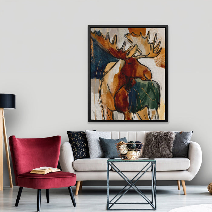 Moose Amber Profile canvas wall art, room view