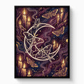 Moths Golden Glow — moths golden glow white studio framed black