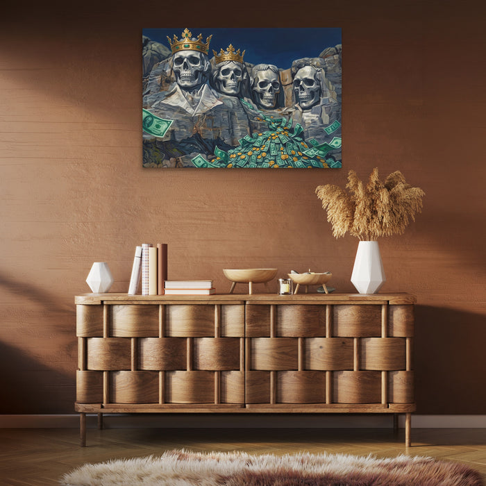 Mount Skullmore Golden canvas wall art, room view