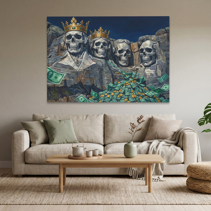 Mount Skullmore Golden canvas wall art, room view