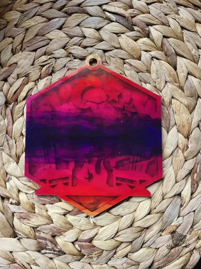 Mountain Campfire Sunset Catcher - Premium  from Sugar and Spice - Just $15! Shop now at Sugar and Spice Paper