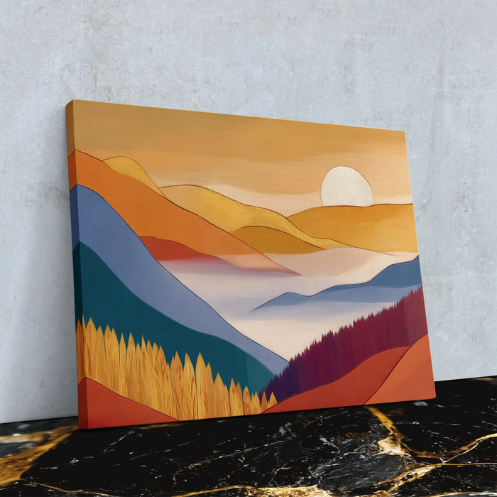 Mountains Golden Embrace - Luxury Wall Art
