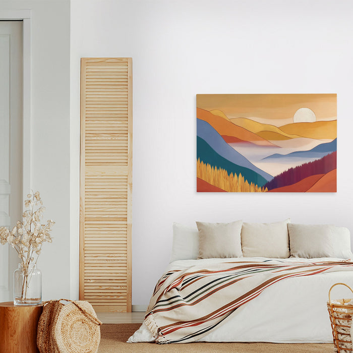 Mountains Golden Embrace - Luxury Wall Art