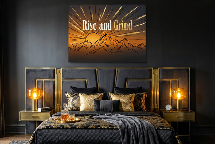 Mountains Golden Sunrise — mountains golden sunrise bedroom with window 2 1land flush print