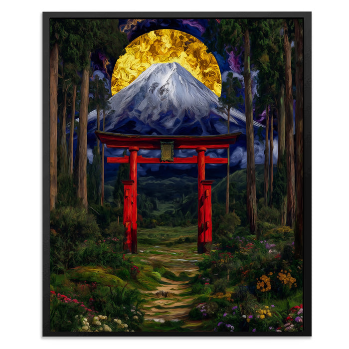 Mt. Fuji Sacred Gateway canvas wall art, room view