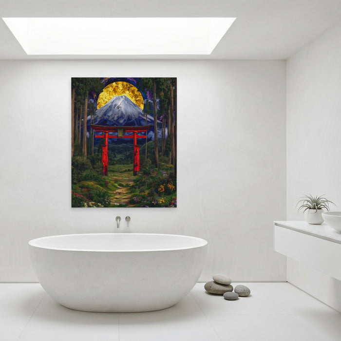 Mt. Fuji Sacred Gateway canvas wall art, room view