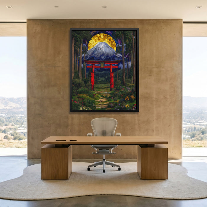 Mt. Fuji Sacred Gateway canvas wall art, room view