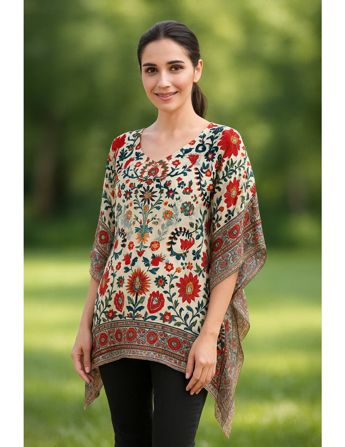 Shop Online Multi color Printed Kaftan