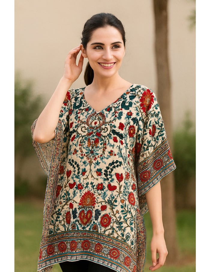 Shop Online Multi color Printed Kaftan