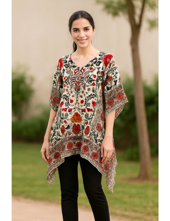 Shop Online Multi color Printed Kaftan