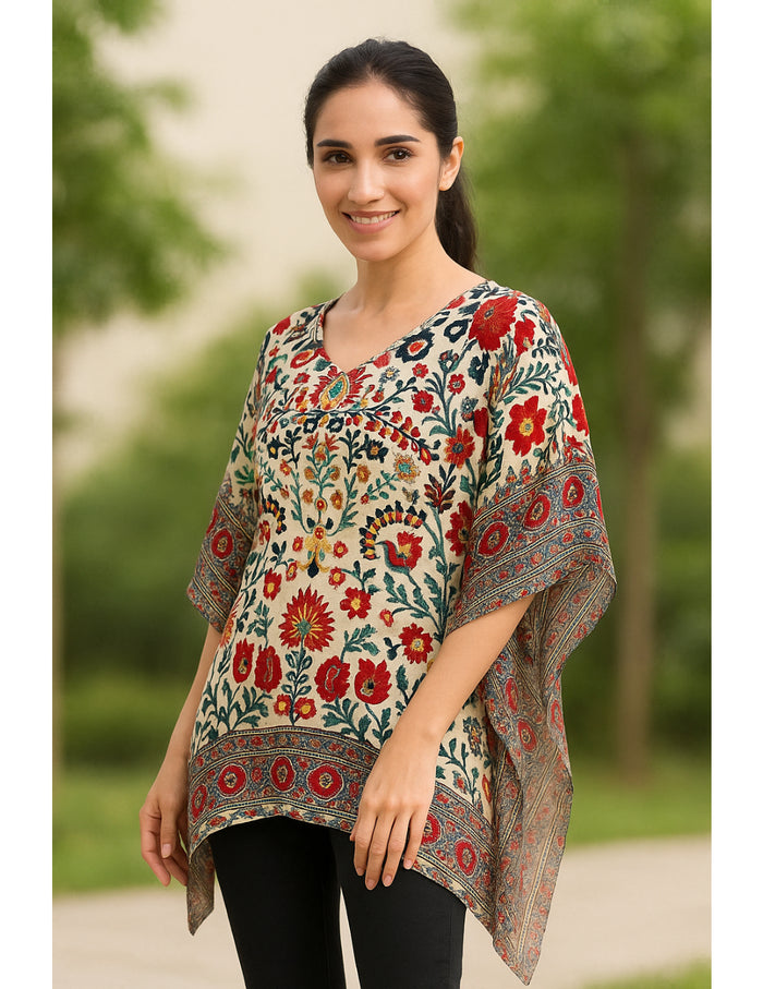 Shop Online Multi color Printed Kaftan