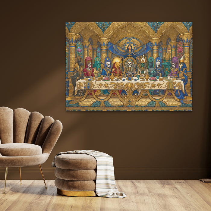 Mummies Last Supper canvas wall art, room view