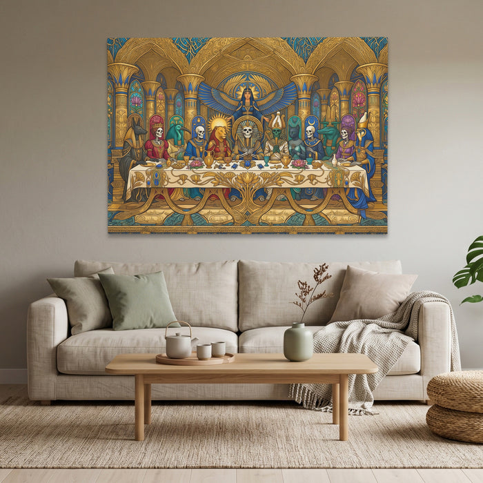 Mummies Last Supper canvas wall art, room view