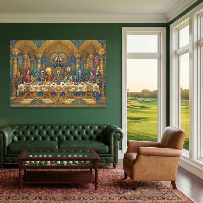 Mummies Last Supper canvas wall art, room view