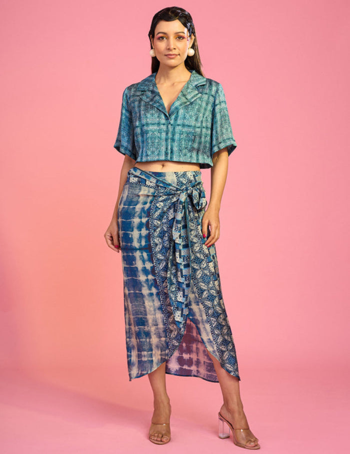Murtasim Drape Skirt Set