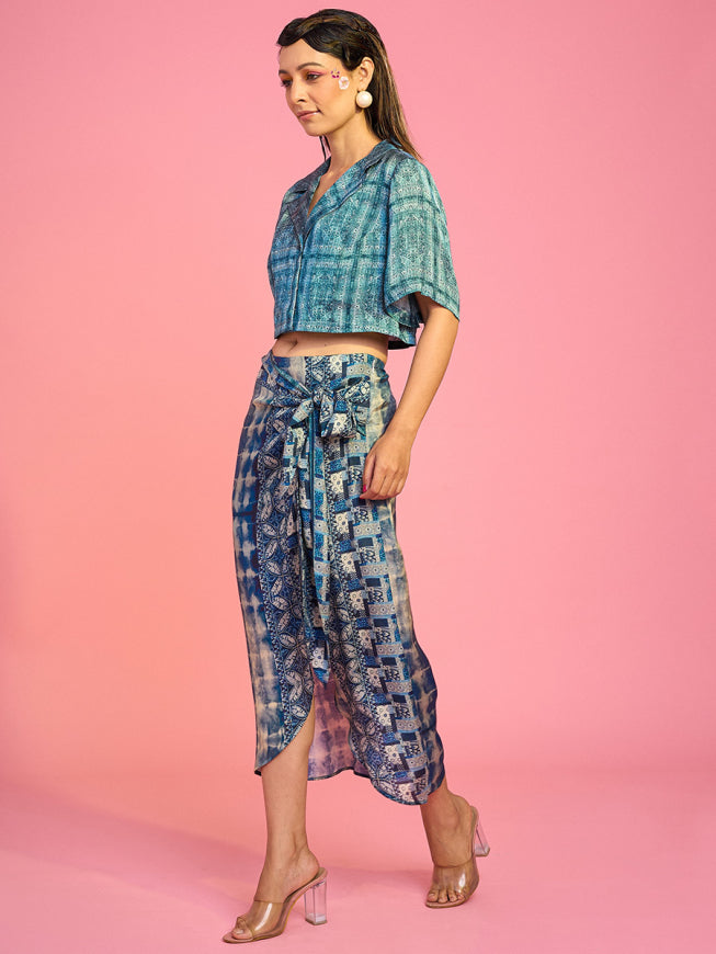 Murtasim Drape Skirt Set
