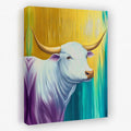 Mystical Horns of Light - Bull Canvas Wall Art