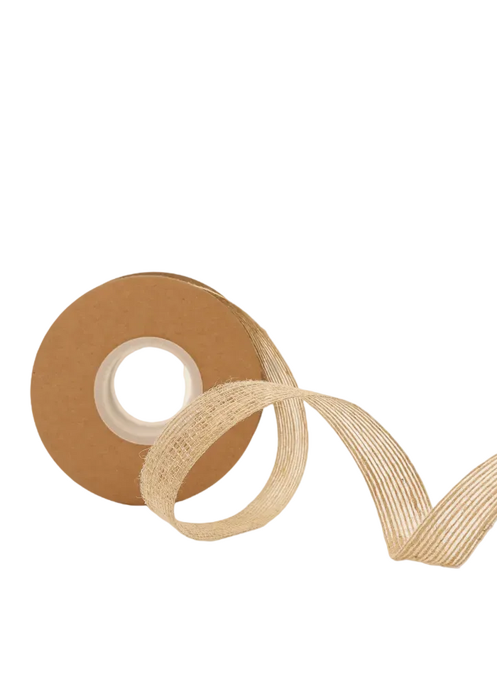 Natural Burlap Ribbon  Roll-.75" x 32'