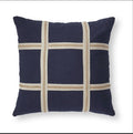 Navy and Jute Pillow