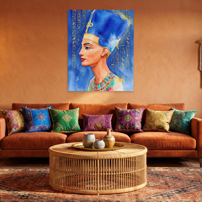 Nefertiti Tall Crown canvas wall art, room view