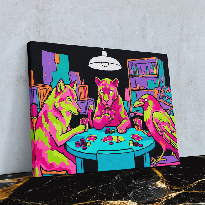Neon Poker Night — Neon Poker Night Against Wall4x5 Reflect 14