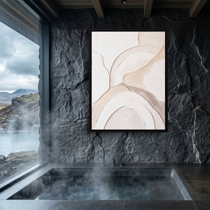 Neutral Sculpted Curves — neutral sculpted curves sq sauna dark 1port framed black