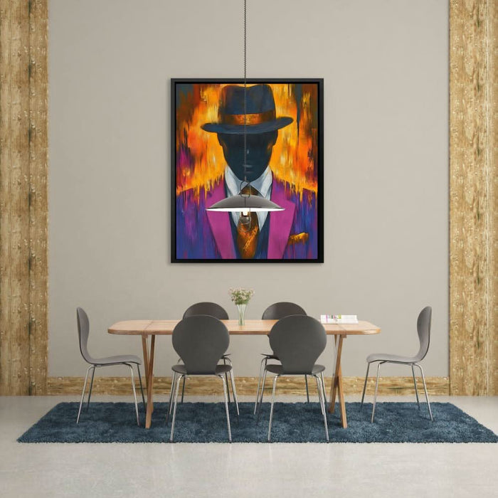 Night Disco - Wall Art in Black Frame
