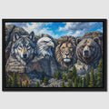 Noble Beasts Carved canvas wall art