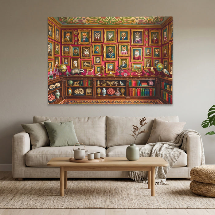 Nocturnal Relatives Room canvas wall art, room view