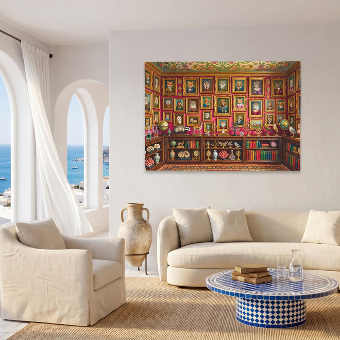 Nocturnal Relatives Room canvas wall art, room view