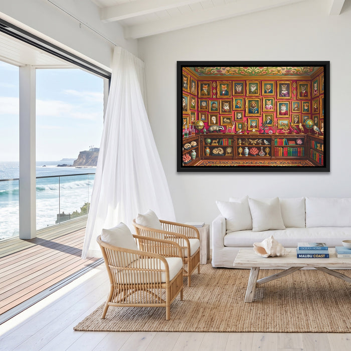 Nocturnal Relatives Room canvas wall art, room view