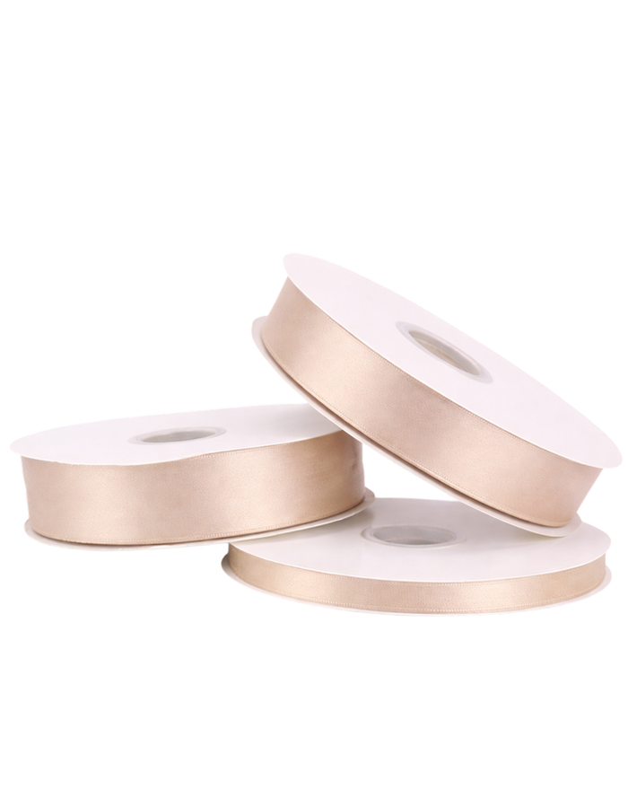 Nude Double Faced Satin Ribbon - 100 Yards 0.5"