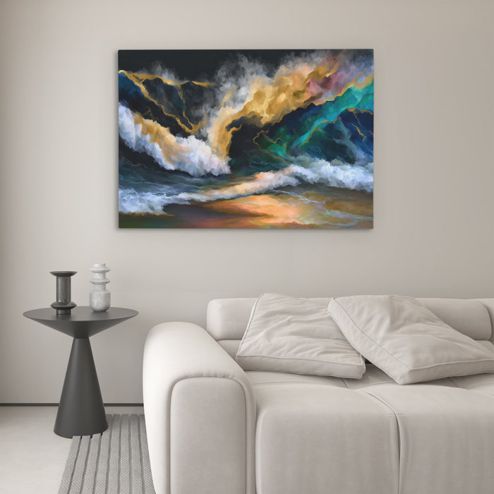 Oceanic Waves Turbulent — Oceanic Waves Turbulent Luxury White Couch 199