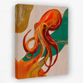 Octopus Flowing Line canvas wall art