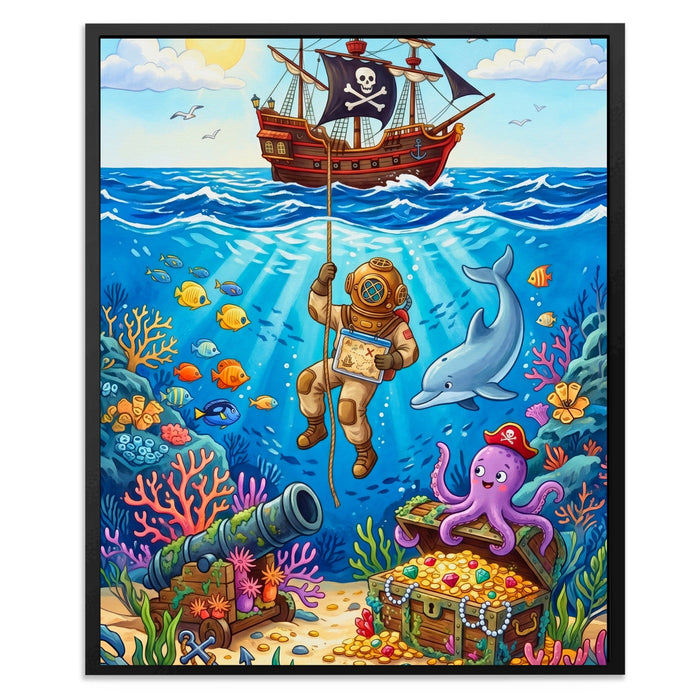Octopus Underwater Kingdom canvas wall art