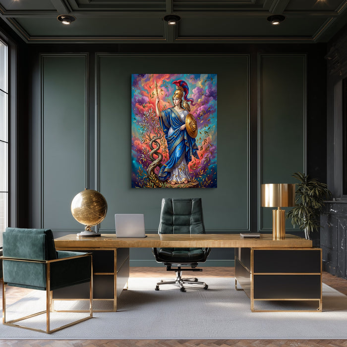 Olympian Athena — olympian athena sq green office room 1port flush print