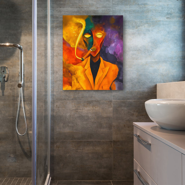 Orange Suit Reverie - Luxury Wall Art