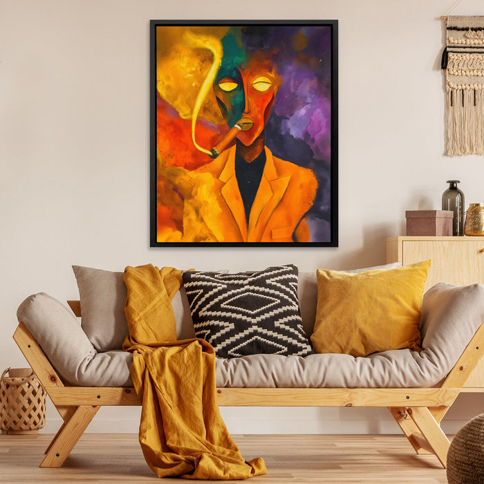 Orange Suit Reverie - Luxury Wall Art