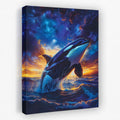 Orca Breaching - Coastal Canvas Wall Art