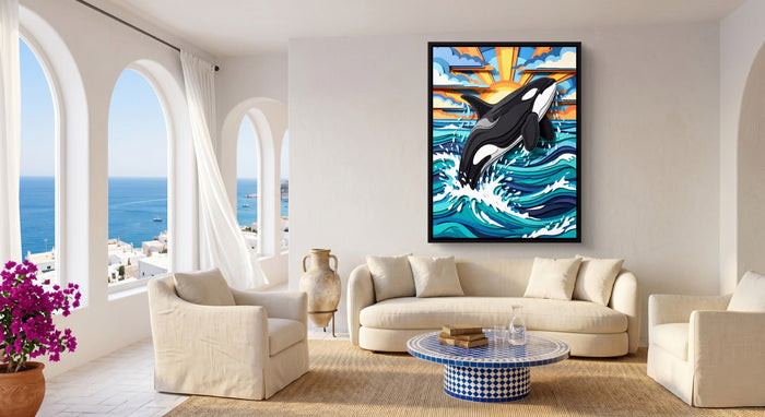 Orca Ocean Leap - Luxury Wall Art